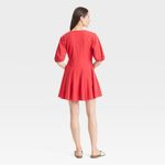 Universal Threads Women’s Red Mini Dress Balloon Sleeve Cotton Rayon NWT Sz XS Fall Christmas Photo 1
