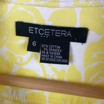 Etcetera White & Yellow Cropped Floral Denim Jean Jacket 6 Photo 2