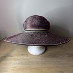 San Diego Hat Co Striped Wide Brim Floppy Sun Beach Vacation Summer Resort Blue Photo 1