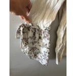 Loft  Womens Crewneck Pullover Sweater Size XS Cream Floral Sleeve Office Neutral Photo 4