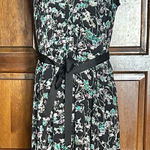 Vera Wang Simply  Floral Sleeveless Shirt Dress Belted Size Small Nature Garden Photo 0