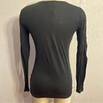 Silence + Noise  Navy Long Sleeve Embroidered Top with Kangaroo Pockets Size S Photo 3