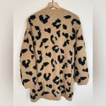 Abercrombie & Fitch  Leopard Cheetah Print Open Knit Cardigan Sweater Small Photo 8