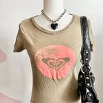 Roxy Green‎  Logo T Shirt Surf Vintage Graphic Tee Y2K 2000s Retro XS Photo 1