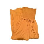Zenana Outfitters Tube jumpsuit. Wide leg. Dark Mustard. Small Photo 2
