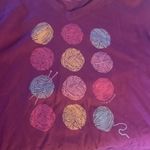 Life is Good woman's xl yarn knit crochet long sleeve crusher shirt Photo 2