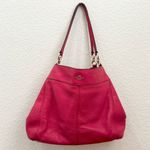 Coach  F57545 Lexy Rasberry Red Pinkish Red Pebbled Leather Shoulder Bag Photo 5