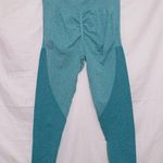 Amazon  Branded Blue Full Belly Panel Athletic Seamless Maternity Leggings Photo 4