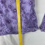 Wrapper  size XL 90s y2k Purple Floral Lace Blouse bell long sleeve brat baby Photo 8