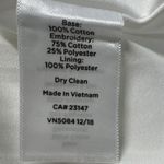 Talbots  Petite White Cotton Embroidered Pencil Skirt Size 8P Career Photo 4