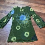 Sweet Pea by Staci Frati Sheer Womens Med Green Plunging Vneck Boho Y2K Coquette Photo 7