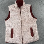 Love Tree  Vest Women‎ Reversible Quilted Fleece Sherpa Full Zip Photo 0