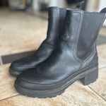 Timberland Black Leather Chunky Heel Boots. 8 Photo 0