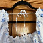 Hill House  Home Nesli Nap Midi Dress Blue Botanical Size Large Photo 8