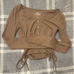 Hollister Brown Cinched Baby Tee Photo 0