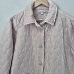 Knox Rose | Button Oversized Shacket Quilted Velour Jacket Ivory Nude | XL Photo 2