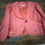 wilson's leather Wilson Leather Peach Cropped 3/4 Sleeve 100% Leather Jacket XL Evening Photo 3