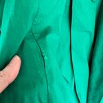 Anthropologie Maeve  Seamed Poplin Origami Pleated Green Dress Size 14   Photo 5