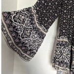 American Eagle Off The Shoulders Floral Top Size M Bell Sleeves Boho Blouse Photo 2