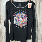 American Fighter  Abington Long Sleeve Tee Gray Two Tone Womens XL Photo 0