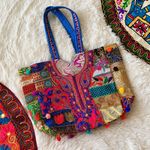Free People Rare Jaipuri Hand Stitched Boho Tote Photo 0