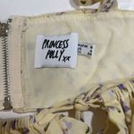 Princess Polly  Yellow Floral Tie Front Corset Top Size 4 US / AU 8 Photo 2