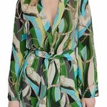 L'Agence  Arabell Romper Sea Green Swirl Chiffon Belted Women's Size 0 NWT Photo 1