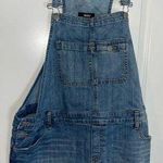 Mossimo Denim Shorts Retro EmbroiderPockets Adjustable Urban Chic Overalls SzXXL Blue Size XXL Photo 0