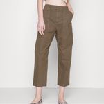 Rag and Bone  Utility Leyton Workwear Cotton Cropped Pants Photo 1