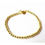Boutique 4mm Bead Ball‎ Bracelet Minimalist Jewelry | Yellow Gold Plated Sterling Silver Photo 7