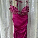 Windsor NWT Made For This Moment Rhinestone Satin Bodycon Cocktail Mini Dress XS Photo 3