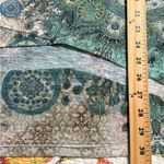 Chico's Chico’s women’s size 2 (12) blouse 3/4 sleeve roll tab earthtone paisley print Photo 5