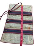 Vintage Galante Studio Travel Jewelry Cosmetics Roll Up Pouch Blue Photo 5