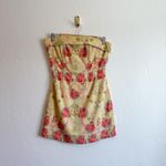 With Jean | Chloe Strapless Floral Corset Mini Dress in Prudence Yellow Size Med Photo 6