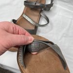 Harborsides Womens Inaya Metallic Strappy Rhinestone Flat Sandals 10 M Silver Photo 5