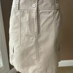 Rafaella Twill Cotton Skirt in Light Kaki. Photo 0