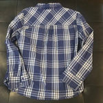 Kenar  blue plaid button‎ down shirt L EUC Photo 1