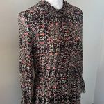 MISA Los Angeles MISA LA Floral Tiered Ruffle Dress Sheer Long Maxi Long Sleeve Small Photo 5