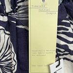 Nicole Miller Wrap Skirt XS Blue White Linen Blend Seashell Coconut Girl Coastal Photo 9