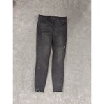 Spanx  Jeans Grey Distressed Denim Skinny Raw Hem‎ Pull On Size L #20213R Casual Photo 1