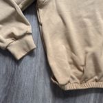 AYR  Tan Sweater Small Casual Collared Boxy Cropped oversized Photo 4