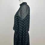 Velvet by Graham & Spenser Dress Chiffon Long Sleeve Black Polka Dot Small Photo 9