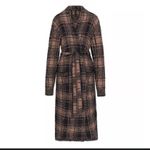 SKIMS RARE  Cozy Knit Unisex Robe in Plaid brown black fuzzy Xs fall holiday $250 Photo 2