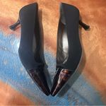Stuart Weitzman Black and Tortoise shell Heels size 9 pointed toe Photo 1
