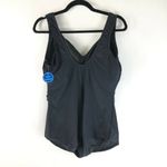 Swimsuits for All Swim Dress One Piece Molded Cups V Neck Solid Black 26 Photo 1
