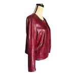 John Paul Richard  Snake Skin Red Metallic Blazer Size M Photo 3