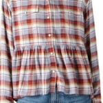 Lucky Brand  Women’s Plaid Western Babydoll Shirt XXL Photo 5