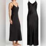 Nordstrom NWOT  Washable Silk Nightgown sz L Black Photo 2