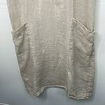Blu Orchid Italian Linen Dress Tunic cap sleeve cream size Medium Photo 5