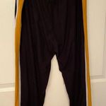 Love ❤️ Ari Black straight leg pants with mustard & White side stripes size 3X Photo 0